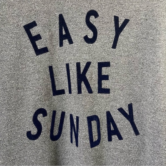 Easy Like Sunday Morning Sweatshirt in Heather Grey - Picture 2 of 3